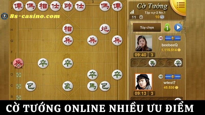 ưu điểm cờ tướng online 8s 